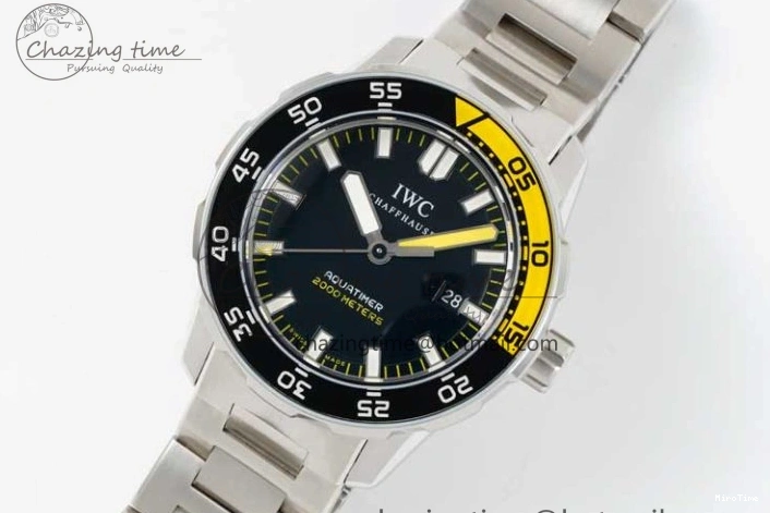 MIROTIME 0315 Durable Aquatimer Automatic SS RSF 1:1 Best Edition Black Yellow Dial on SS Bracelet A 7071